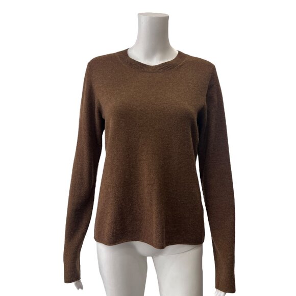 $385 Vince Brown Boiled Cashmere Sweater Top size Medium - Picture 1 of 7
